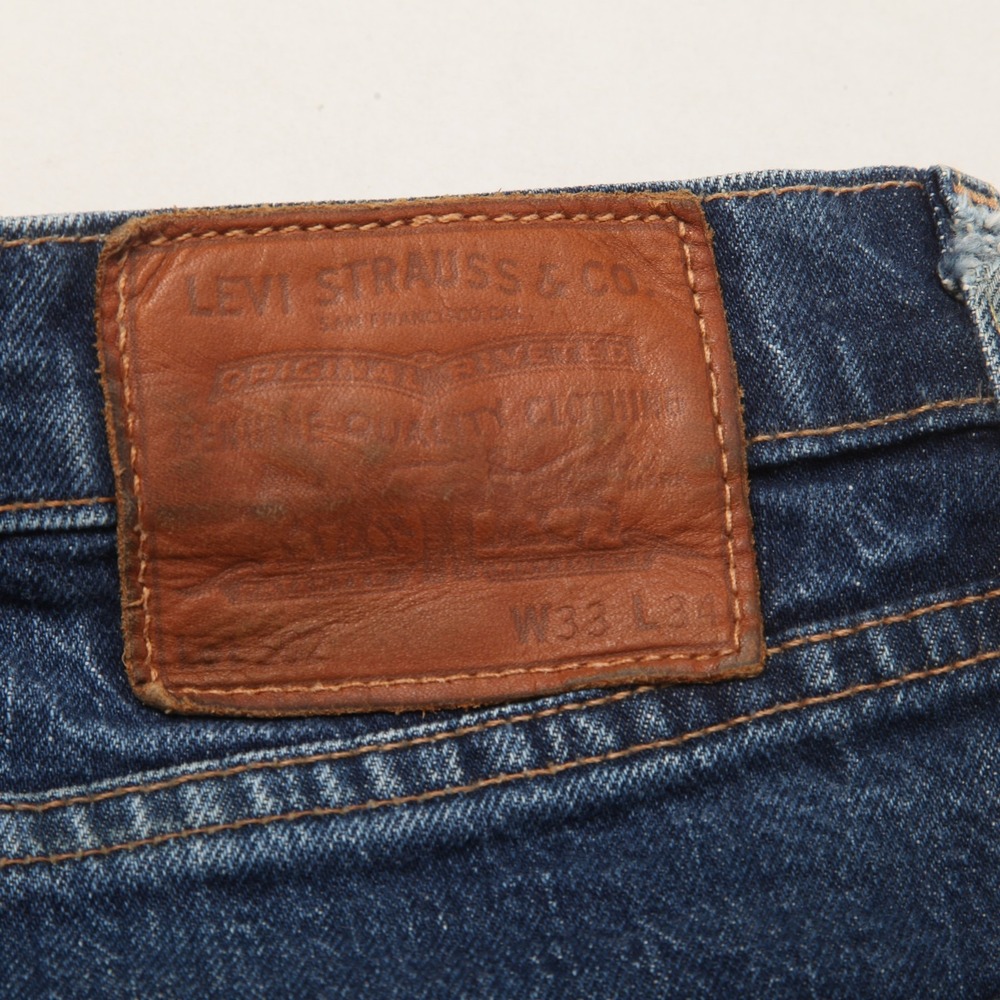 Levi's Premium Men's 33x34 Actual 33x32 Straight Leg Jeans Blue Denim - Picture 4 of 16
